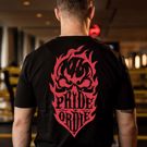 PRiDEorDiE flames T-Shirt -black